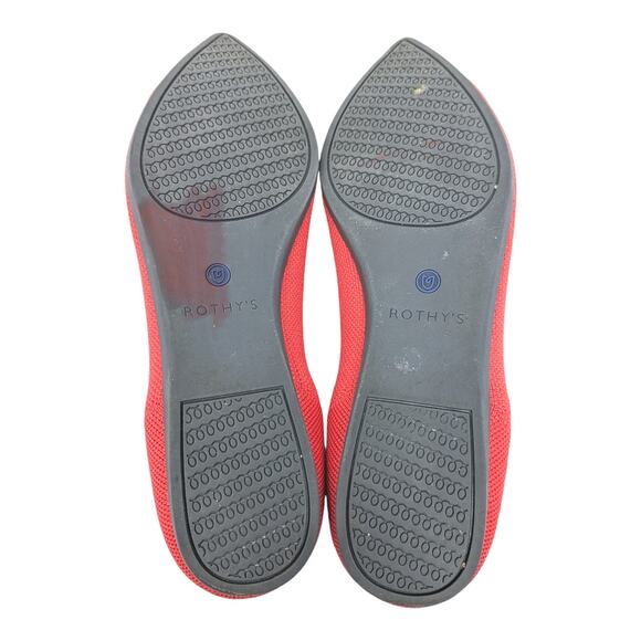 Rothy's The Point Bright Red Flats Size 8 - Picture 6 of 8